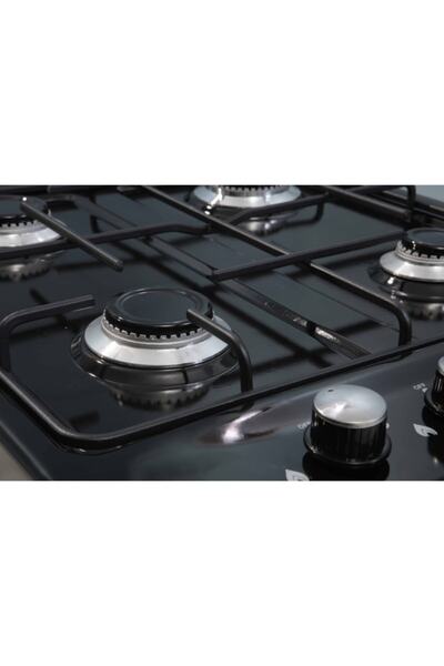ERATO 4 Dört Gözlü Set Üstü Tüp Uyumlu Siyah Ocak