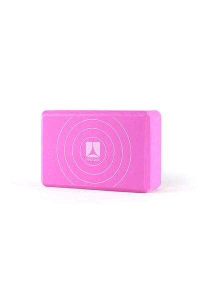 Rebuwo Pink Tpe Yoga Block - Extra Comfort Support, Pink Yoga Block, Non-Slip