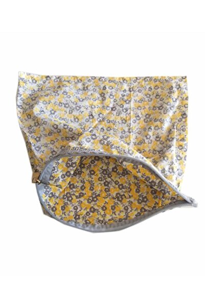 angel çanta aksesuar 28x28 Cm Căptușeală cu fermoar cusut Motiv cu flori galbene