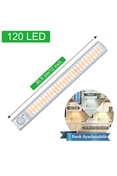 exeo Şarjlı 120 Led Dolap Işığı Mutfak Tezgah Altı Sensörlü Işık