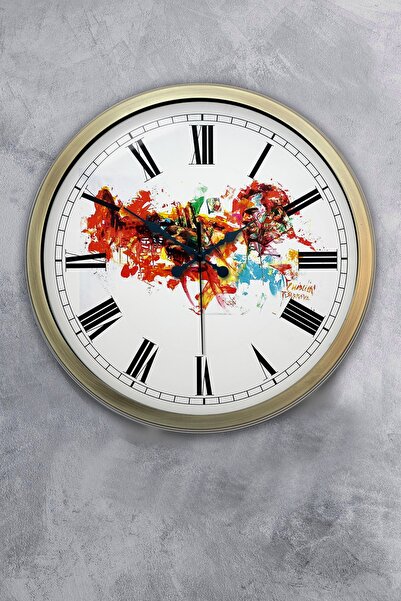 Kasva Concept Δώρο 40 εκ. Αντίκα Μεταλλικό Ρολόι Τοίχου Όπλο