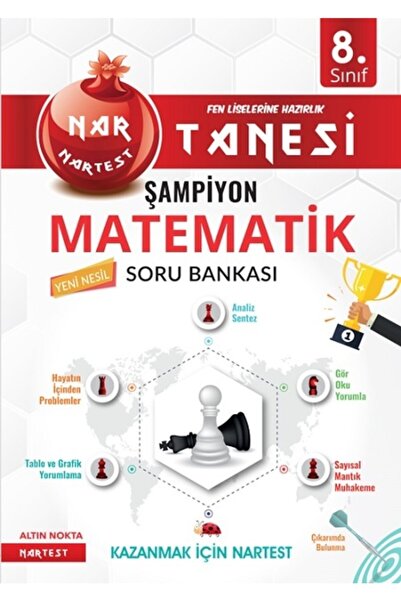 Nartest Yayınları Nartest 8. Sınıf Yeni Nesil Kırmızı Nar Tanesi Şampiyon Mat...