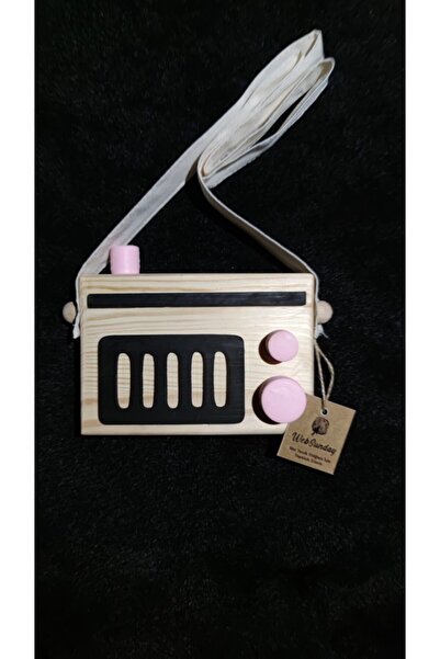 websunday راديو ديكور ريترو، لعبة معلقة خشبية طبيعية للأطفال، لعبة الحنين للف...