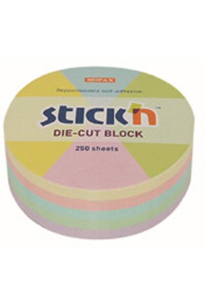 Hopax Gıpta Stıckn 67x67 كتلة ملاحظات لاصقة مستديرة باستيل 250 ورقة