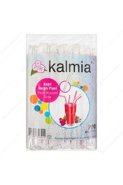 Kalmia Paper Wrapped Long Straws 200 Pieces
