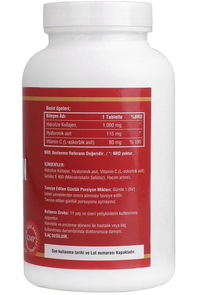 Nevfix Ncs Collagen Hyaluronic Acid Vitamin C 180 Tablet Collagen 1000 Mg