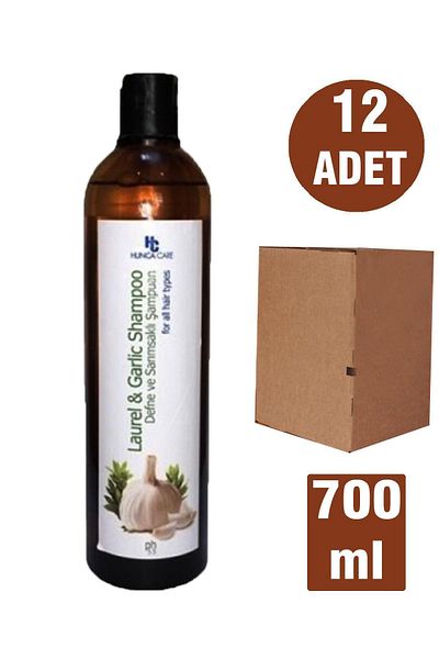 Hunca 700 ml X12 Pieces Laurel and Garlic Shampoo