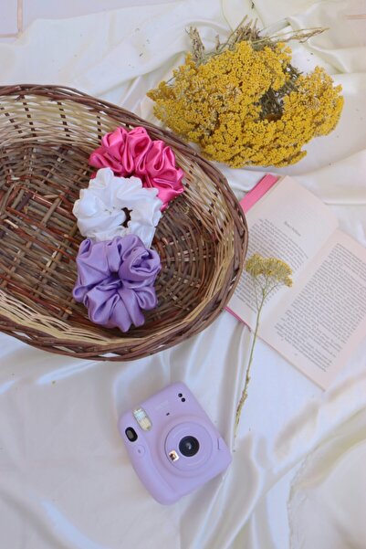 Bornie طقم إبزيم مطاطي كبير الحجم للنساء مكون من 3 قطع باللون الوردي الفوشيا ...