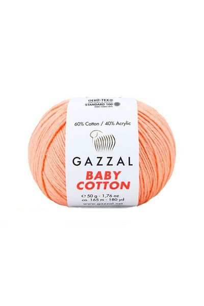 Gazzal Baby Cotton Amigurumi Yarn Πλεκτό Χέρι Σχοινί 3412 Yavruağzı