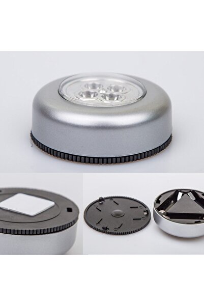 CMT Kablosuz Spot Pilli Dokunmatik Led Lamba 3 Ledli Dolap Lambası