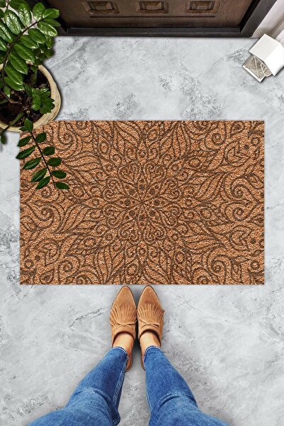 Evsebu Decorative Door Mat with Flower Motif