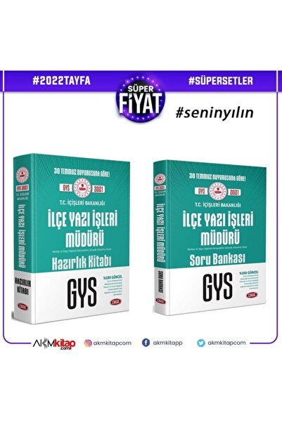 Akm Kitap Data T.c. Içişleri Bakanlığı Ilçe Yazı Işleri Müdürü Gys Hazırlık K...