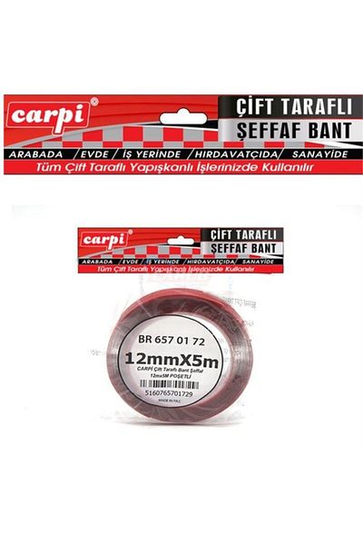 Carub Carpi Double Sided Tape Transparent 12mmx5m With Bag