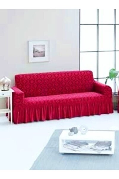 Consept Home Husă de canapea jacquard dintr-o singură bucată, 3 piese, prune