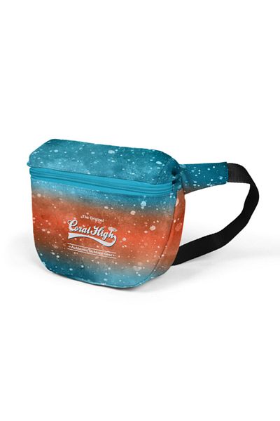 Coral High Civit Orange Galaxy Patterned Waist Bag 22603