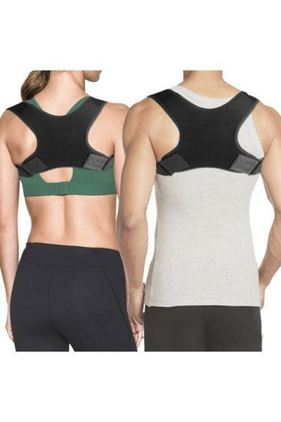 figiza Unisex Black Waist Back Corset Upright Posture Anti-Hunchback Corset Holding Upright Corset