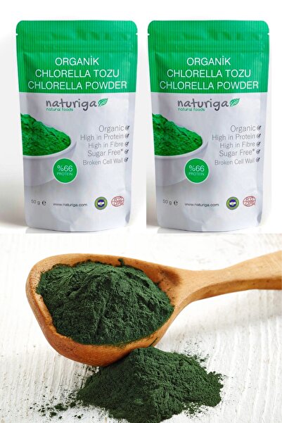 Naturiga Organik Klorella Tozu Chlorella 2'li Fırsat Paketi