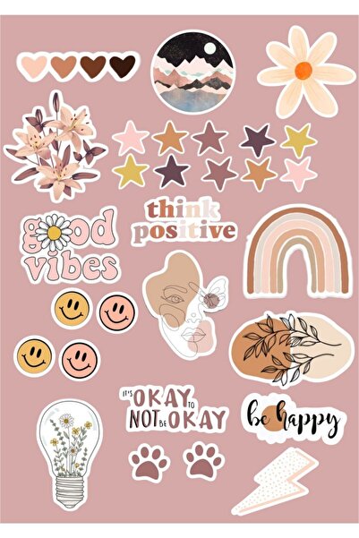 Piksel Grafik Mor Telefon Tablet Stickerı