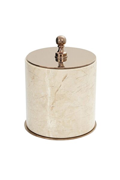 Genel Markalar Vogue Serisi Doğal Mermer Taş Çöp Kovası Bej Rose Renk 9026