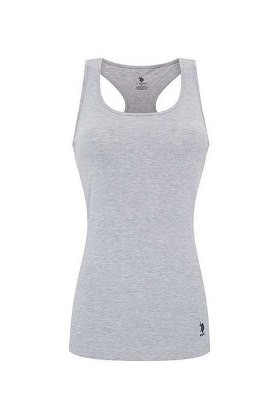 U.S. Polo Assn. US Polo Assn.Women's Gray Melange Sports Tank Top - DD.92MER.6HYB.B6HO.K0Z.B1DP