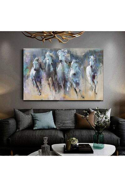 HEDİYE AKSESUARCIM Resimli Tablo Soyut At Tablosu Yağlı Boya Görünümlü Dekora...