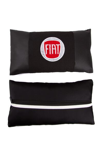 DAT Fiat Doblo Uyumlu Amblem Logo Baskılı Oto Koltuk Boyun Yastığı Ortopedik ...