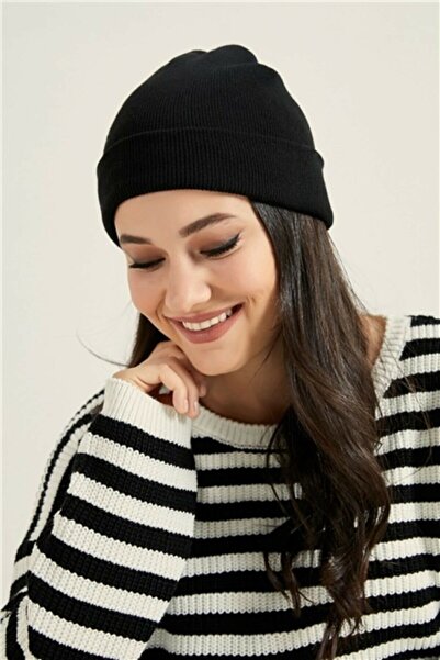 ATEMODAA Beretă neagră de damă