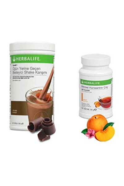 Herbalife Çikolata Shake 550 gr. - Şeftali Çay 50 gr