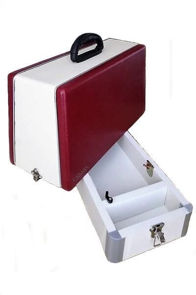 CANARY Dikiş Makine Çantası (Ahşap Vinilex Deri)