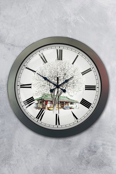 Kasva Concept 36 cm Chrome Metal Nostalgia Home Wall Clock