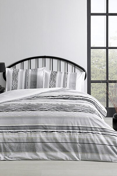 Özdilek - Grise Çift Kişilik Pamuklu Nevresim Takımı