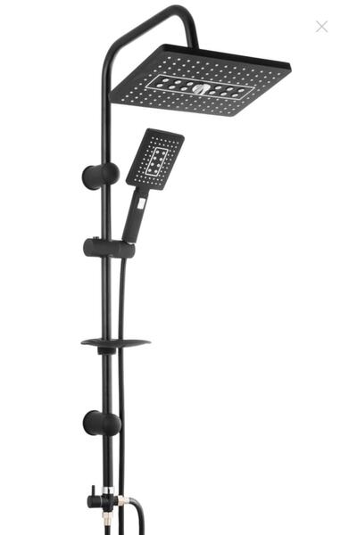 Genel Markalar Paslanmaz Siyah Robot Duş Seti, Tepe Yağmurlama Siyah Duş Seti