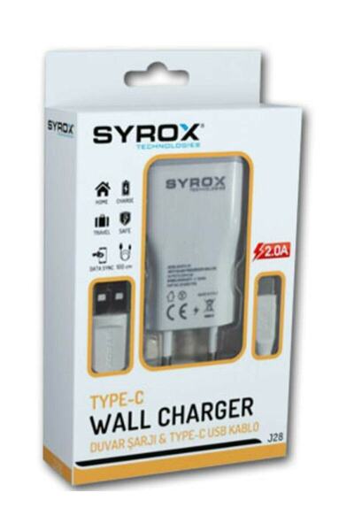 Syrox Hızlı Şarj Type-c Usb-c Duvar Şarj Aleti 2.0a Syx-j28 8681569605381