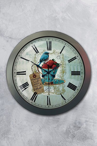 Kasva Concept هدية ساعة حائط مطبخ معدنية أنثراسايت مقاس 36 سم