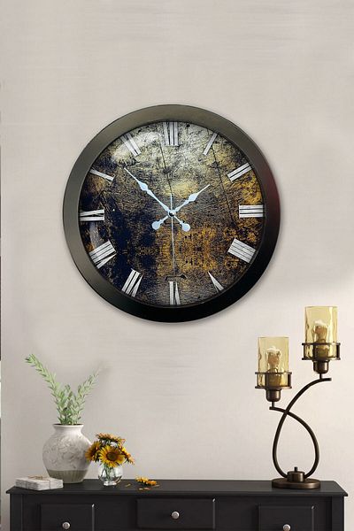 Kasva Concept Gift 36 cm Black Metal Design Wall Clock