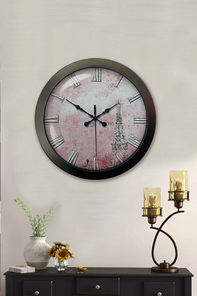 Kasva Concept Gift 36 cm Black Metal Paris Wall Clock