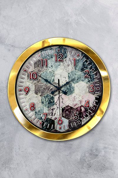 Kasva Concept Gift 36 cm Gold Metal Intuitive Wall Clock