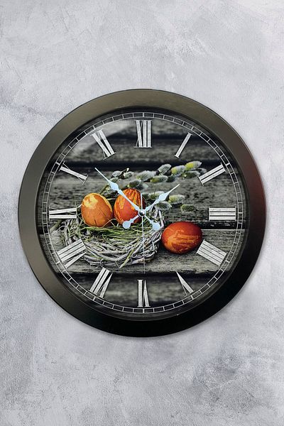 Kasva Concept Δώρο Ρολόι τοίχου με μεταλλικό αυγό χρωμίου 36 εκ