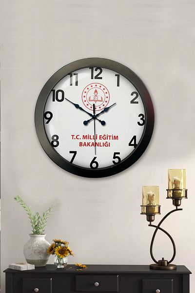 Kasva Concept 36 cm Black Metal National Training Wall Clock