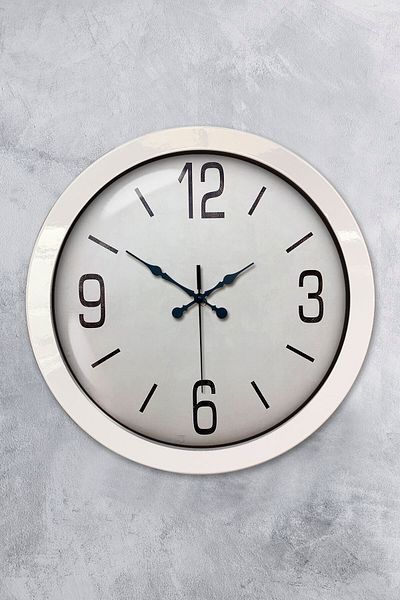 Kasva Concept Gift 36 cm White Metal New Wall Clock