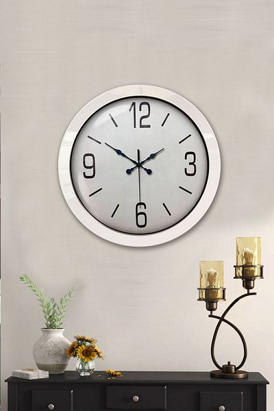 Kasva Concept Gift 36 cm White Metal New Wall Clock