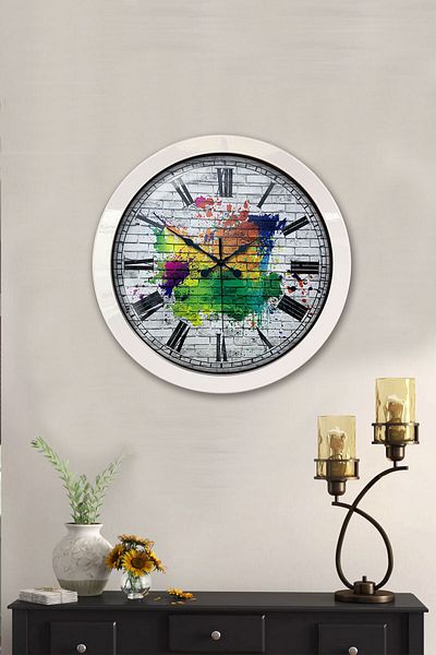Kasva Concept Gift 36 cm White Metal Royal Wall Clock