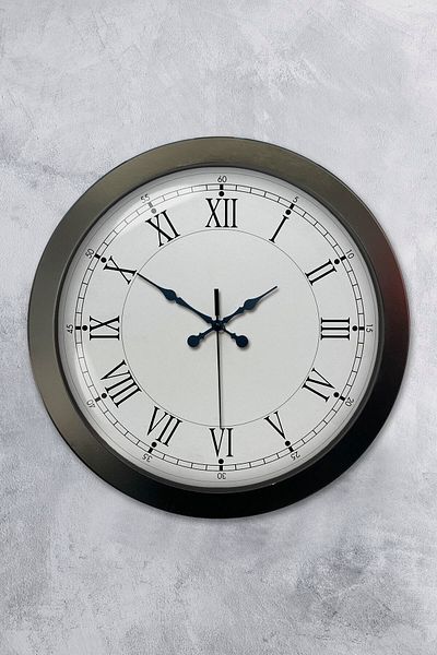 Kasva Concept Gift 36 cm Black Metal Retro Wall Clock