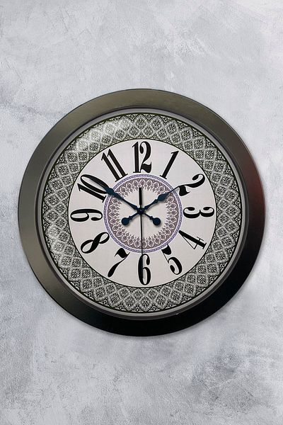 Kasva Concept Gift 36 cm Black Metal Modern Wall Clock