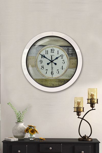Kasva Concept Gift 36 cm White Metal Rich Wall Clock