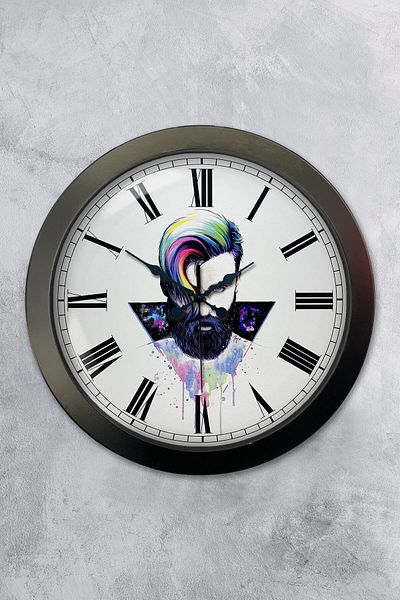 Kasva Concept Δώρο 36 εκ. Μαύρο Μεταλλικό Ρολόι Τοίχου Κομμωνικής
