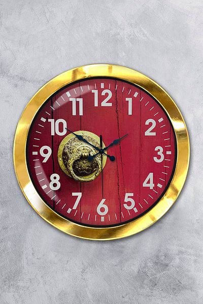 Kasva Concept Gift 36 cm Gold Metal Door Wall Clock