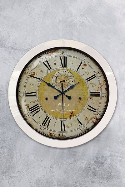 Kasva Concept Gift 36 cm White Metal Design Wall Clock