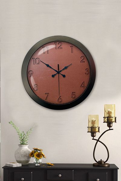 Kasva Concept Gift 36 cm Black Metal Classic Wall Clock
