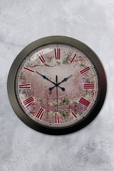 Kasva Concept Gift 36 cm Black Metal Decorative Wall Clock
